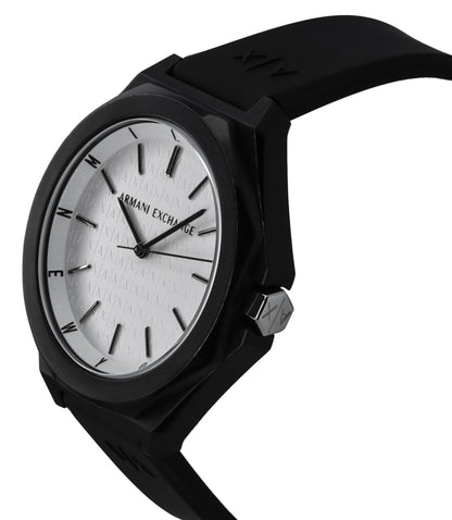 Armani Exchange Silicone Strap White Dial Quartz AX4600 Men's Watch