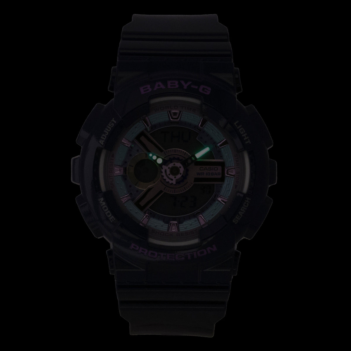 Casio Baby-G Analog Digital Resin Strap Blue Dial Quartz BA-110MC-2A 100M Women's Watch