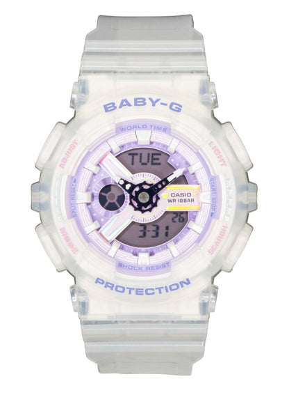 Casio Baby-G Analog Digital Resin Strap Purple Dial Quartz BA-110PS-7A 100M Women's Watch