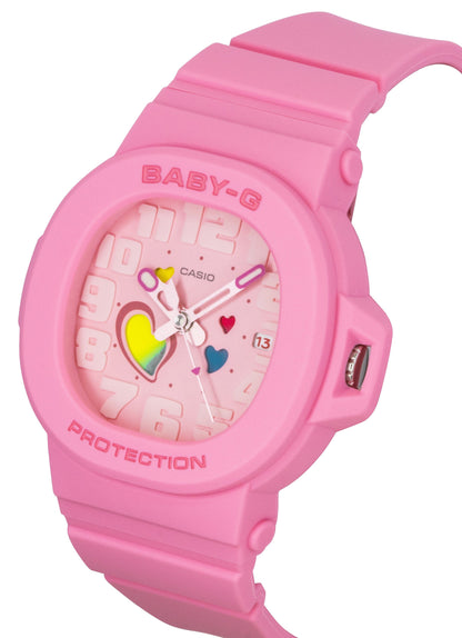 Casio Baby-G Analog Playful Hearts Series Pink Dial Quartz BGA-10-4A 100M Women's Watch