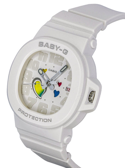 Casio Baby-G Analog Playful Hearts Series White Dial Quartz BGA-10-7A 100M Women's Watch