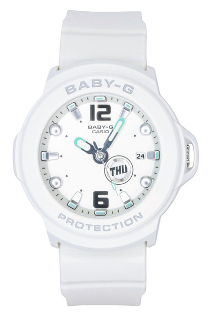 Casio Baby-G Plus Analog Resin White Dial Quartz BGA-15K-7A 100M Women's Watch With Convertible Holder