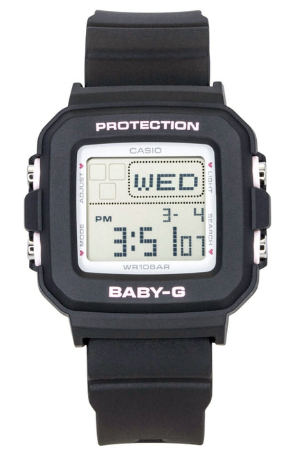 Casio Baby-G Plus Digital Resin Strap Quartz BGD-10KH-1 100M Women's Watch With Silicone Holder