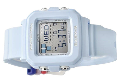 Casio Baby-G Plus Digital Light Blue Resin Strap Quartz BGD-10L-2 100M Women's Watch With Extra Band Loops