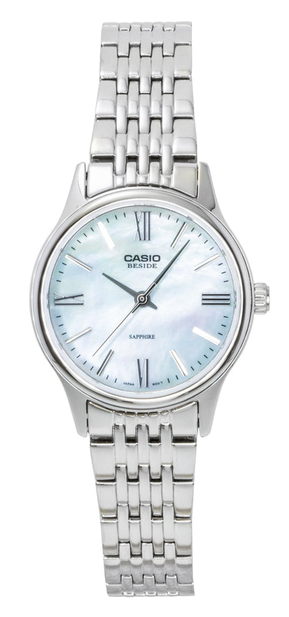 Casio Beside Analog Stainless Steel Mother of Pearl Dial Quartz BLS-100DS-2AV Women's Watch