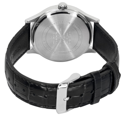 Casio Beside Analog Leather Strap Black Dial Quartz BMS-100L-1AV Men's Watch