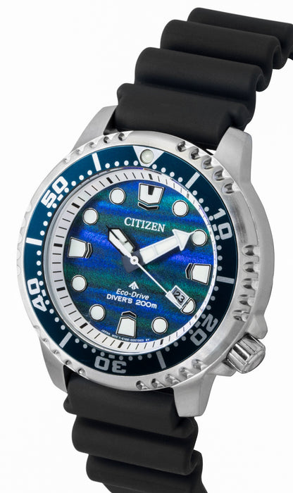 Citizen Promaster Limited Edition Polyurethane Strap Blue Dial Eco-Drive Diver's BN0167-09W 200M Men's Watch