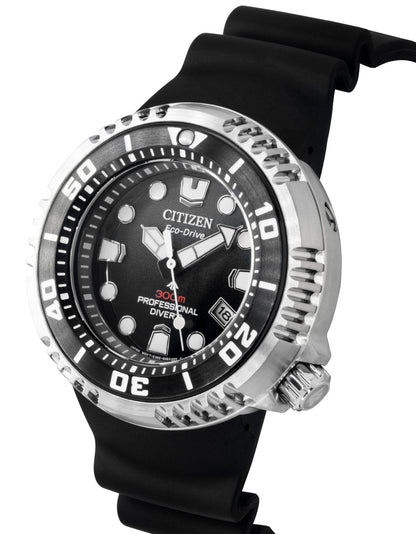Citizen Promaster Rubber Strap Black Dial Eco-Drive Diver's BN1024-01E 300M Men's Watch