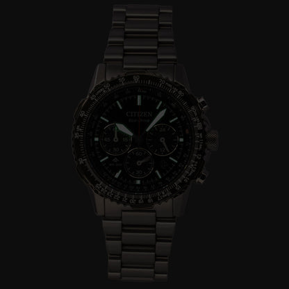 Citizen Promaster Sky Chronograph Stainless Steel Black Dial Eco-Drive CA4664-60E 200M Men's Watch