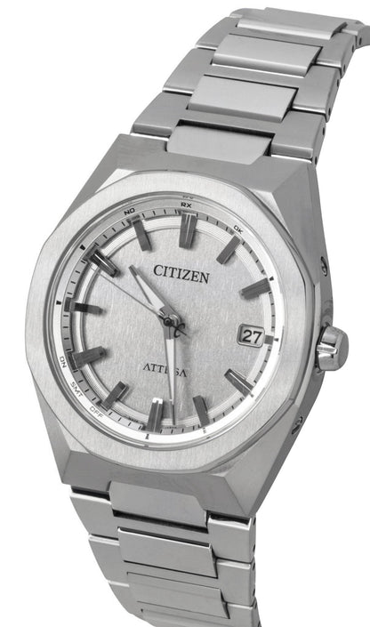 Citizen Attesa ACT Line Super Titanium Silver Dial Eco-Drive CB3040-56H 100M Men's Watch
