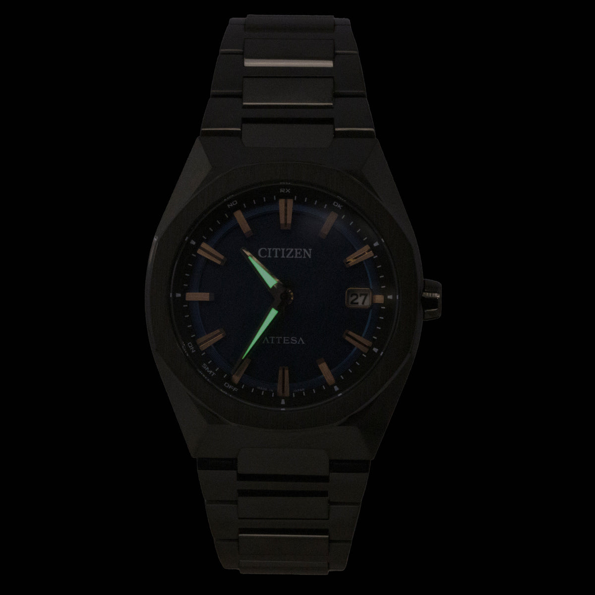 Citizen Attesa ACT Line Super Titanium Blue Dial Eco-Drive CB3045-61L 100M Men's Watch