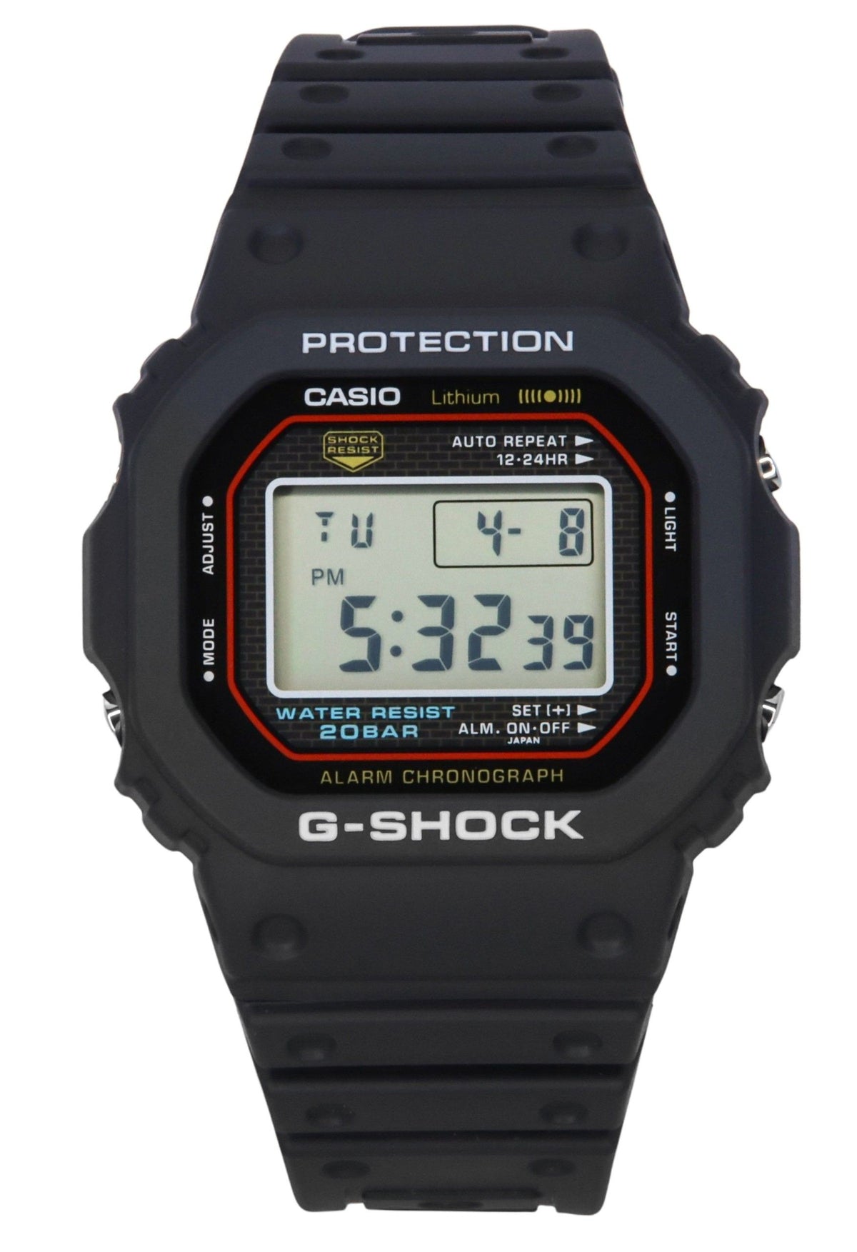 Casio G-Shock Digital Re-Creating The Original Design Of The First G-Shock Quartz DW-5000R-1A 200M Men's Watch