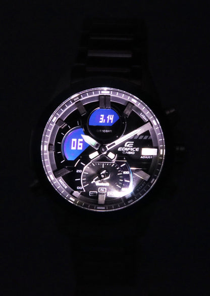 Casio Edifice Smartphone Link Analog Digital Black Dial Quartz ECB-30DB-1A 100M Men's Watch