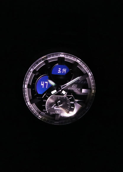 Casio Edifice Smartphone Link Model Bluetooth Analog Digital Grey Dial Quartz ECB-30DC-1B 100M Men's Watch