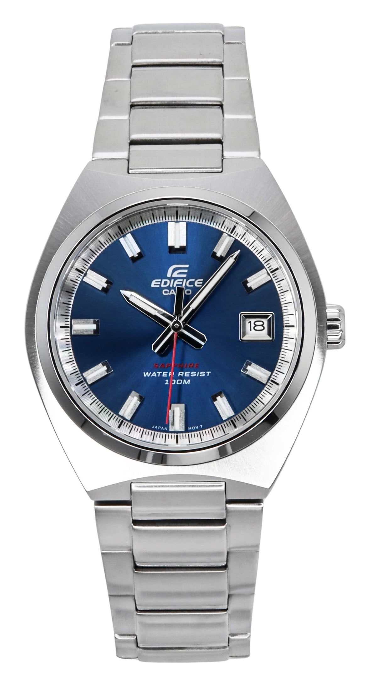 Casio Edifice Analog Stainless Steel Blue Dial Quartz EFB-109D-2AV 100M Men's Watch