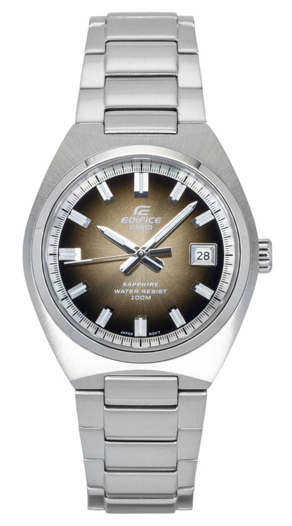 Casio Edifice Analog Stainless Steel Brown Dial Quartz EFB-109D-5AV 100M Men's Watch