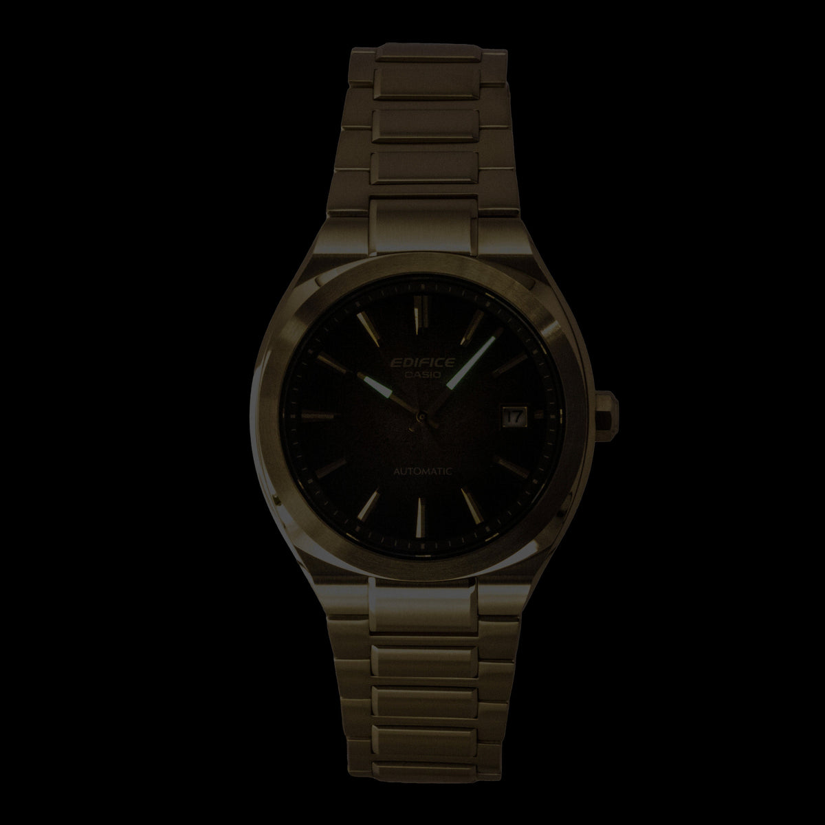 Casio Edifice Analog Gold Tone Stainless Steel Dark Brown Dial Automatic EFK-200DG-5A 100M Men's Watch
