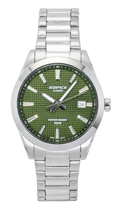 Casio Edifice Analog Stainless Steel Green Dial Quartz EFV-160D-3A 100M Men's Watch