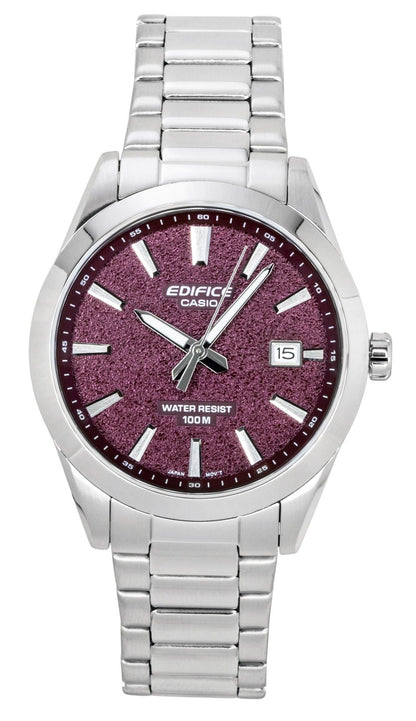 Casio Edifice Analog Stainless Steel Red Dial Quartz EFV-160D-4AV 100M Men's Watch