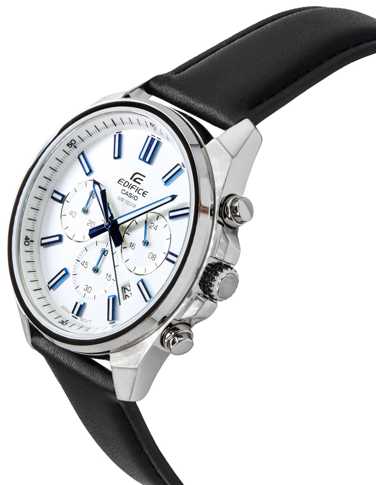 Casio Edifice Analog Standard Chronograph White Dial Quartz EFV-650L-7AV 100M Men's Watch