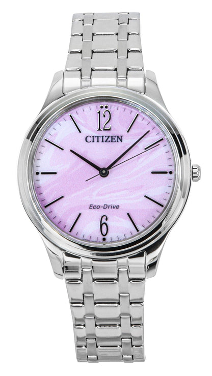 Citizen Elegance Stainless Steel Pink Dial Eco-Drive EM0411-71X Women's Watch