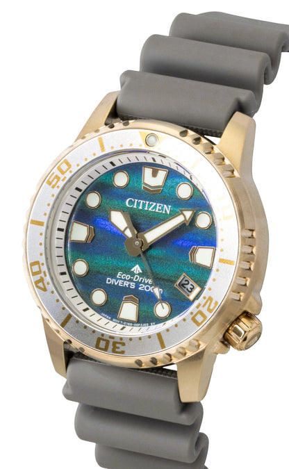 Citizen Promaster Limited Edition Polyurethane Strap Blue Dial Eco-Drive Diver's EO2023-00W 200M Women's Watch