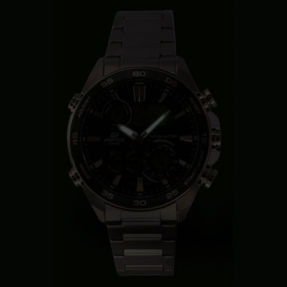 Casio Edifice Analog Digital Stainless Steel Green Dial Quartz ERA-130D-3A 100M Men's Watch