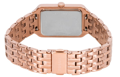Fossil Raquel Rose Gold Tone Stainless Steel Brown Mother Of Pearl Dial Quartz ES5323 Women's Watch