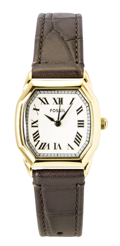 Fossil Harlow Leather Strap Cream Dial Quartz ES5426 Women's Watch