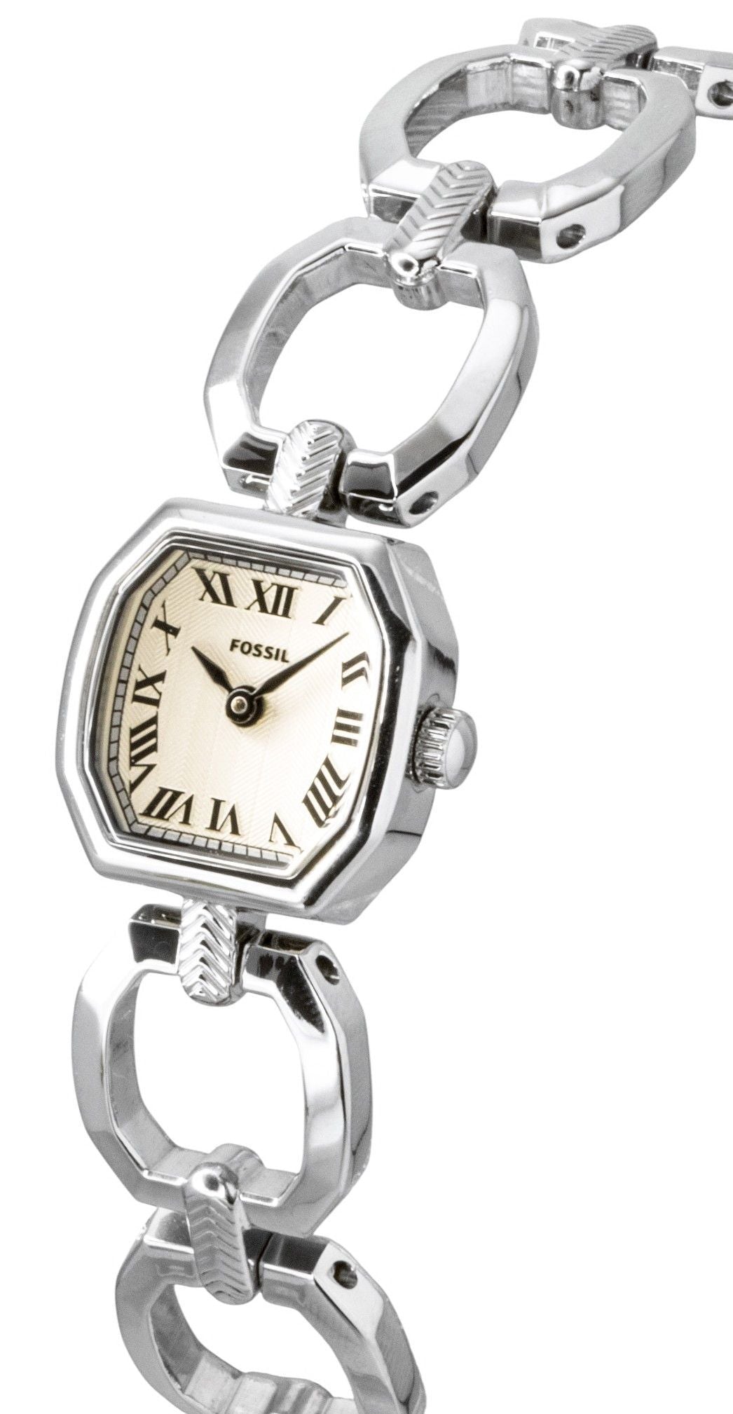 Fossil Harlow Stainless Steel Satin Cream Dial Quartz ES5485 Women's Watch