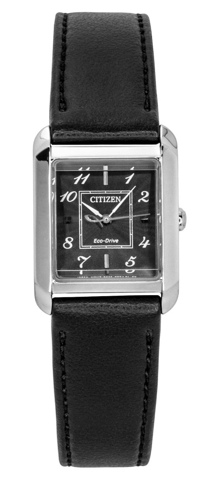 Citizen Bianca Leather Strap Black Dial Eco-Drive EW5600-01E Women's Watch