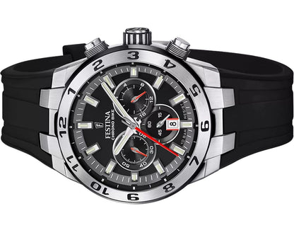 Festina Chrono Bike Rubber Strap Black Dial Quartz F20671-6 100M Men's Watch
