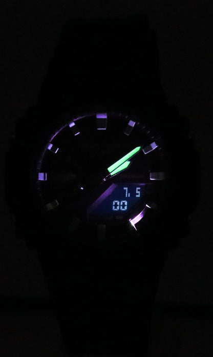Casio G-Shock Analog Digital Resin Strap Black Dial Quartz GA-2100RC-1A 200M Men's Watch