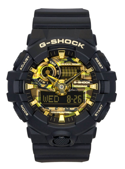 Casio G-Shock Analog Digital Resin Strap Gold Dial Quartz GA-700CF-1A 200M Men's Watch