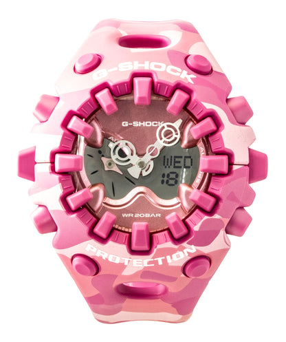 Casio G-Shock Analog Digital Resin Strap Pink Dial Quartz GA-V01CMG-4A 200M Women's Watch