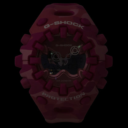 Casio G-Shock Analog Digital Resin Strap Pink Dial Quartz GA-V01CMG-4A 200M Women's Watch