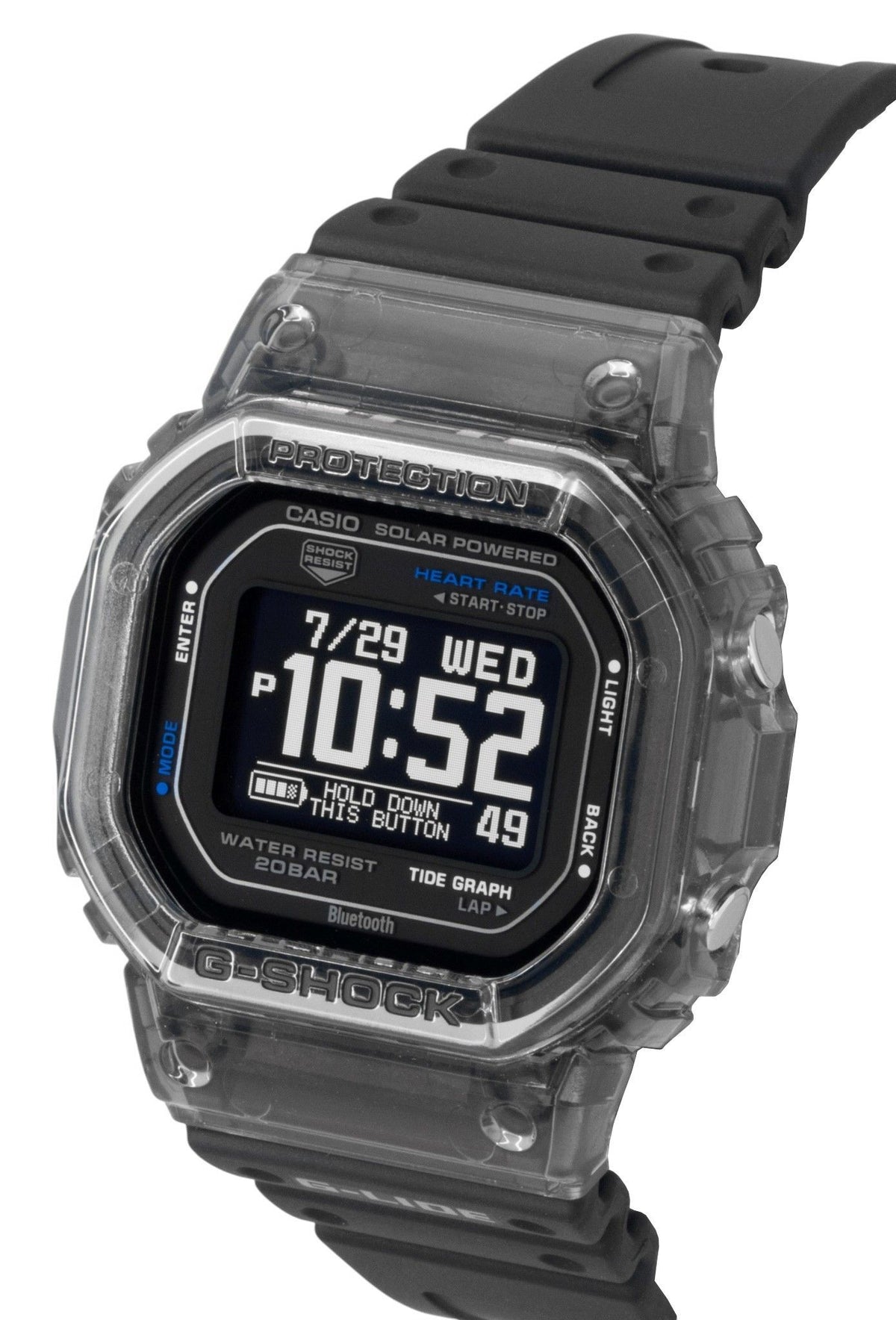 Casio G-Shock G-Lide Smartphone Link Digital Bio-Based Resin Strap Solar GBX-H5600-1 200M Men's Watch