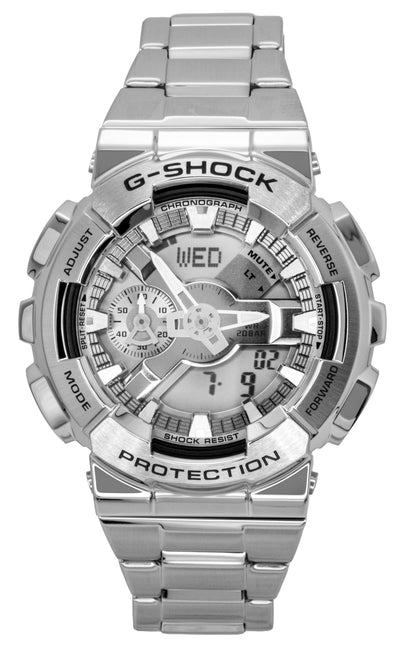 Casio G-Shock Analog Digital Stainless Steel Grey Dial Quartz GM-110D-8A 200M Men's Watch