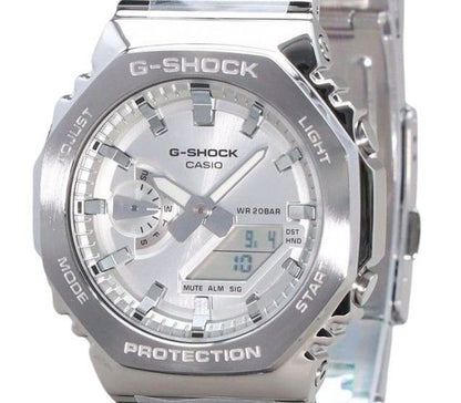 Casio G-Shock G-Steel Analog Digital Silver Dial Quartz GM-2110D-7A 200M Men's Watch