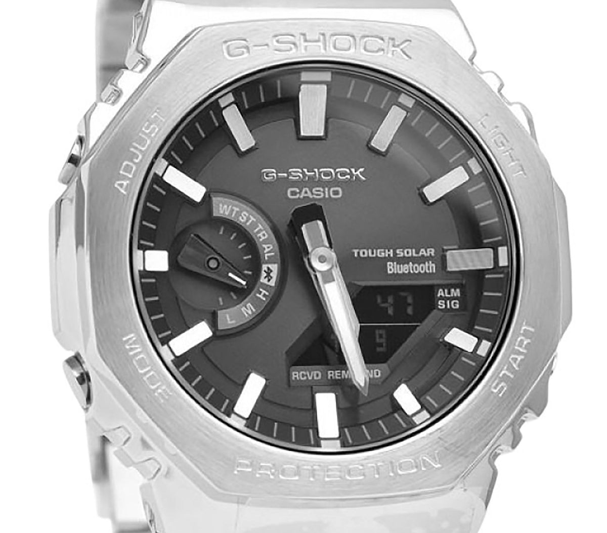 Casio G-Shock Full Metal Analog Digital Smartphone Link Grey Dial Tough Solar GM-B2100SD-1A 200M Men's Watch