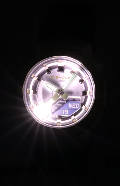 Casio G-Shock Metal Clad Analog Digital Resin Strap Silver Dial Quartz GM-S2100BC-1A 200M Women's Watch