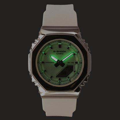 Casio G-Shock Analog Digital Green Dial Resin Strap Quartz GM-S2110SR-7A 200M Women's Watch