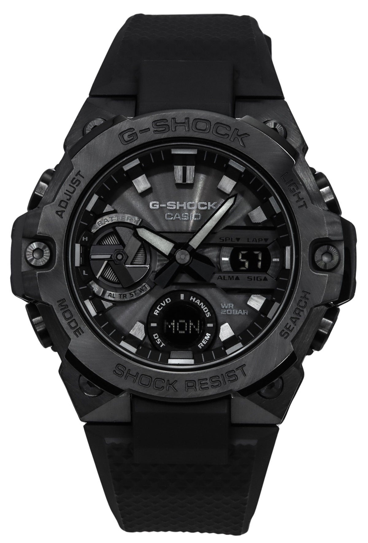 Casio G-Shock G-Steel Black Mobile Link Analog Digital Tough Solar GST-B400BB-1A 200M Men's Watch