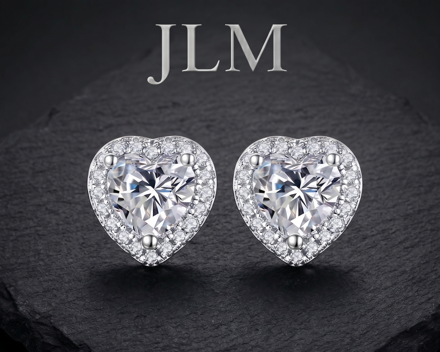 JLM Heart 2 Tier Studs