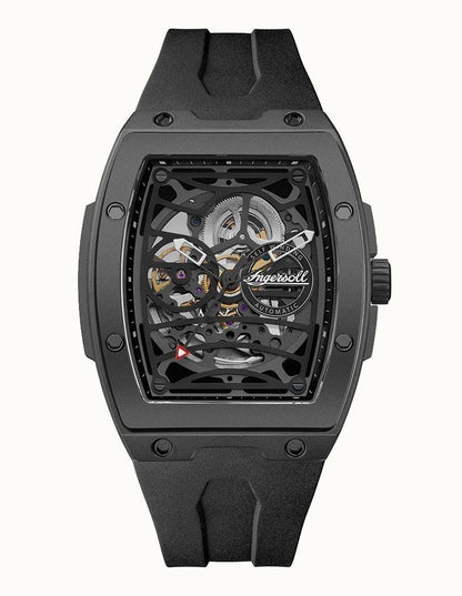 Ingersoll The Rim Polyurethane Strap Black Skeleton Dial Automatic I16201 Men's Watch