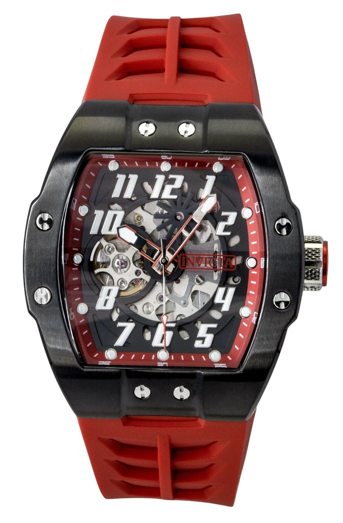 Invicta S1 Rally Silicone Strap Black Skeleton Dial Automatic 44891 Men's Watch