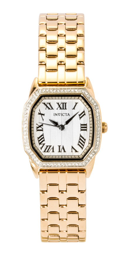 Invicta Wildflower Rose Gold Tone Stainless Steel Silver Dial Quartz 49039 Women's Watch