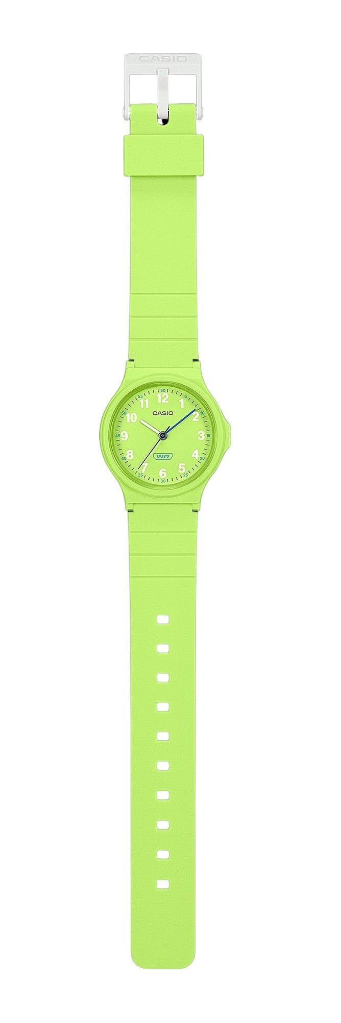 Casio Pop Analog Lime Green Bio Based Resin Strap Lime Green Dial Quartz LQ-24B-3B Women's Watch