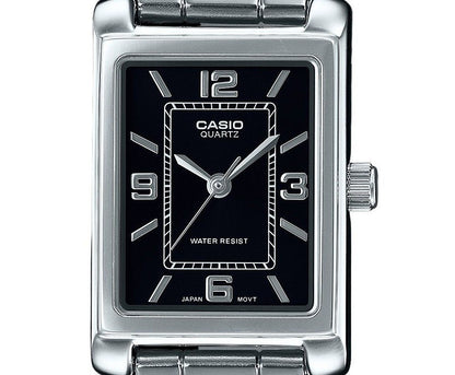 Casio Standard Analog Stainless Steel Black Dial Quartz LTP-1234DD-1A Women's Watch
