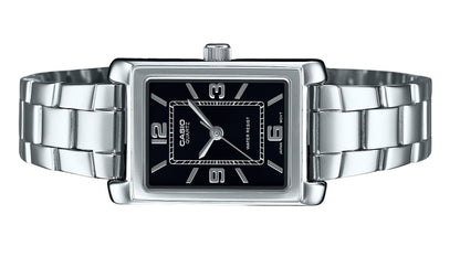 Casio Standard Analog Stainless Steel Black Dial Quartz LTP-1234DD-1A Women's Watch